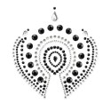 Biżuteria do ciała - Bijoux Indiscrets Flamboyant Black & Silver Bijoux Indiscrets