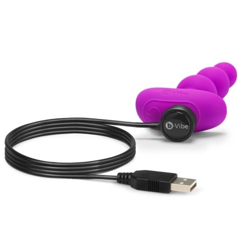 Koraliki analne wibrujące - B-Vibe Triplet Fuchsia B-Vibe Koraliki analne wibrujące - B-Vibe Triplet Fuchsia B-Vibe