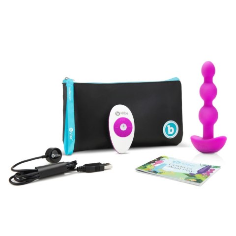 Koraliki analne wibrujące - B-Vibe Triplet Fuchsia B-Vibe Koraliki analne wibrujące - B-Vibe Triplet Fuchsia B-Vibe