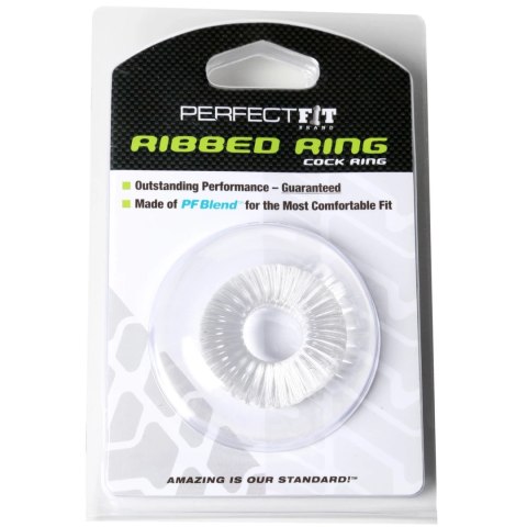 Pierścień erekcyjny - Perfect Fit Ribbed Ring Clear Perfect Fit Pierścień erekcyjny - Perfect Fit Ribbed Ring Clear Perfect Fit