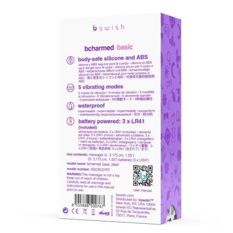 Pierścień wibrujący - B Swish bcharmed Basic Black B Swish Pierścień wibrujący - B Swish bcharmed Basic Black B Swish