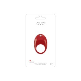 Pierścień wibrujący - Ovo B7 Vibrating Ring Red OVO