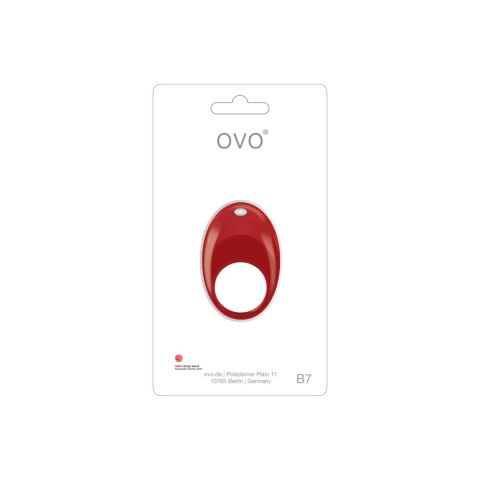 Pierścień wibrujący - Ovo B7 Vibrating Ring Red OVO Pierścień wibrujący - Ovo B7 Vibrating Ring Red OVO