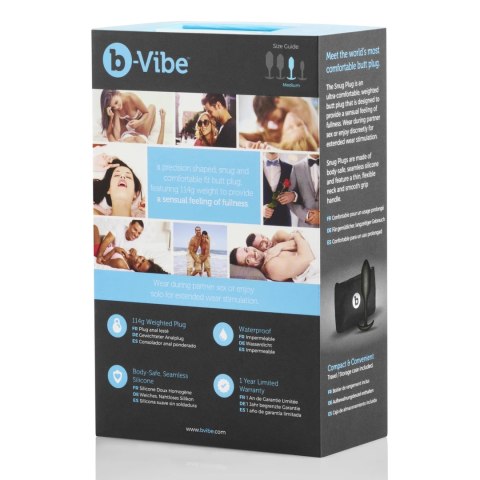 Plug analny - B-Vibe Snug Plug 2 Black B-Vibe Plug analny - B-Vibe Snug Plug 2 Black B-Vibe