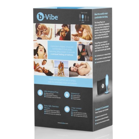 Plug analny - B-Vibe Snug Plug 3 Teal B-Vibe Plug analny - B-Vibe Snug Plug 3 Teal B-Vibe