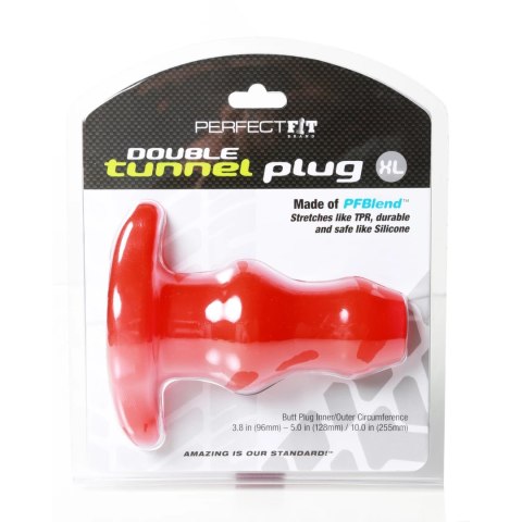 Plug analny podwójny tunel - Perfect Fit Double Tunnel Plug XL Clear Przezroczysty XL Perfect Fit Plug analny podwójny tunel - Perfect Fit Double Tunnel Plug XL Clear Przezroczysty XL Perfect Fit