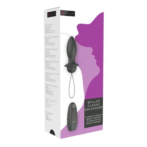 Plug analny wibrujący - B Swish bfilled Classic Black B Swish Plug analny wibrujący - B Swish bfilled Classic Black B Swish