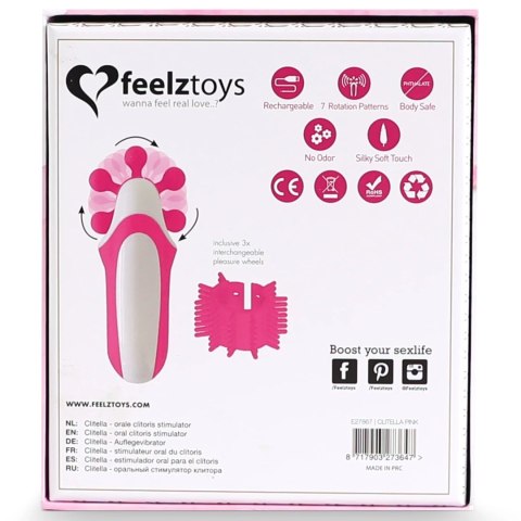 Stymulator - FeelzToys Clitella Pink FeelzToys Stymulator - FeelzToys Clitella Pink FeelzToys
