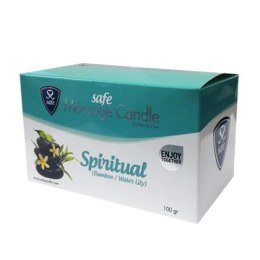 Świeca do masażu - Safe Massage Candle Spiritual Bamboo & Waterlily 100g Safe