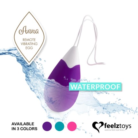 Zdalnie sterowane jajeczko wibrujące - FeelzToys Anna Deep Purple FeelzToys Zdalnie sterowane jajeczko wibrujące - FeelzToys Anna Deep Purple FeelzToys