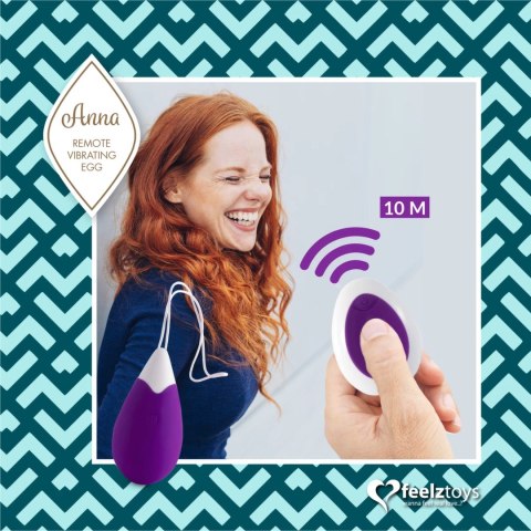 Zdalnie sterowane jajeczko wibrujące - FeelzToys Anna Deep Purple FeelzToys Zdalnie sterowane jajeczko wibrujące - FeelzToys Anna Deep Purple FeelzToys