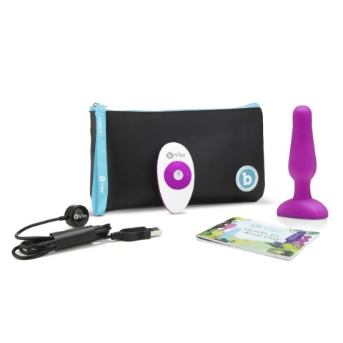 Zdalnie sterowany plug analny - B-Vibe Novice Plug Fuchsia B-Vibe Zdalnie sterowany plug analny - B-Vibe Novice Plug Fuchsia B-Vibe