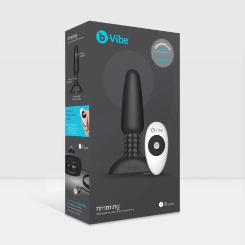 Zdalnie sterowany plug analny - B-Vibe Rimming Plug 2 Black B-vibe Zdalnie sterowany plug analny - B-Vibe Rimming Plug 2 Black B-vibe