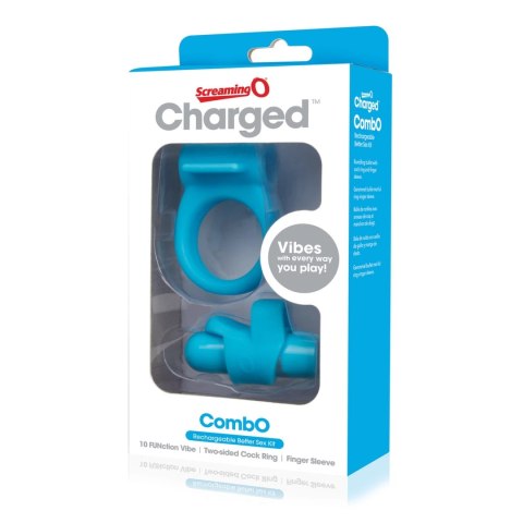 Zestaw akcesoriów - The Screaming O Charged CombO Kit #1 Blue The Screaming O Zestaw akcesoriów - The Screaming O Charged CombO Kit #1 Blue The Screaming O