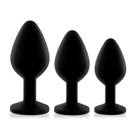 Zestaw plugów analnych - Rianne S Booty Plug Set 3x Black Rianne S Zestaw plugów analnych - Rianne S Booty Plug Set 3x Black Rianne S