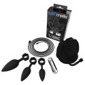 Zestaw wibrujących plugów analnych - Bathmate Anal Training Plugs Vibe Bathmate