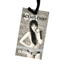 Mały, gumowy bicz - S&M Small Rubber Whip Black Sex&Mischief