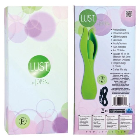 Wibrator Lust by Jopen - L5 Vibrator Green Lust by Jopen Wibrator Lust by Jopen - L5 Vibrator Green Lust by Jopen