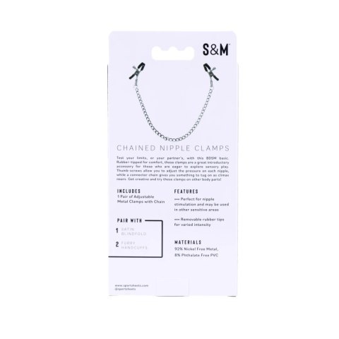 Zaciski na sutki - S&M Chained Nipple Clamps Sex&Mischief Zaciski na sutki - S&M Chained Nipple Clamps Sex&Mischief