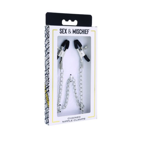 Zaciski na sutki - S&M Chained Nipple Clamps Sex&Mischief Zaciski na sutki - S&M Chained Nipple Clamps Sex&Mischief