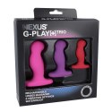Zestaw wibrujących korków analnych - Nexus G-Play Trio+ Pink Red Purple Nexus