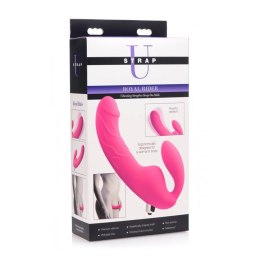 XR Brands - Potrójne, wibrujące, silikonowe dildo bez paska Royal XR Brands