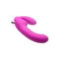 XR Brands - Potrójne, wibrujące, silikonowe dildo bez paska Royal XR Brands