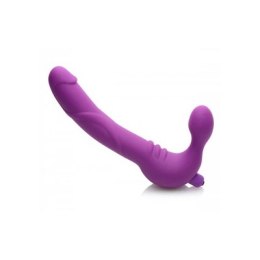 XR Brands - Potrójne, wibrujące, silikonowe dildo bez paska Royal XR Brands