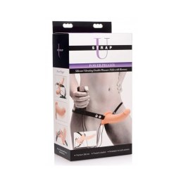 XR Brands - Wibrujące, podwójne dildo z uprzężą XR Brands