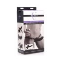 XR Brands - Wibrujące, podwójne dildo z uprzężą XR Brands