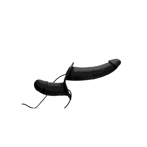 XR Brands - Wibrujące, podwójne dildo z uprzężą XR Brands XR Brands - Wibrujące, podwójne dildo z uprzężą XR Brands