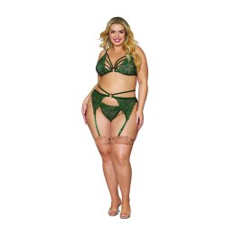 Dreamgirl - Zestaw z metalicznej koronki - Pluz Size Dreamgirl