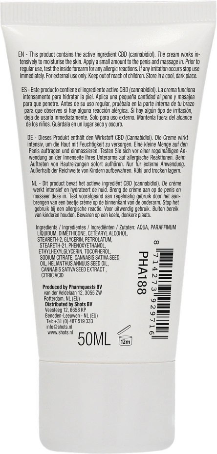 Naturalny łagodzący krem dla niego 50 ml Pharmquests shots Pharmquests by Shots Naturalny łagodzący krem dla niego 50 ml Pharmquests shots Pharmquests by Shots