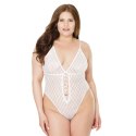 Coquette - Body z siateczki z wysokim wycięciem i ukrytym otwartym krokiem Coquette