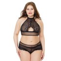 Coquette - Top z siateczki typu halter i spodenki typu booty Coquette