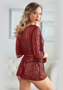Szlafrok koronkowy + stringi Leopard Plus size Allure Allure