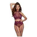 Dreamgirl - Top i rajstopy do pończoch - XL Dreamgirl