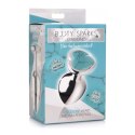 XR Brands - Korek analny - turkusowe serce - średni XR Brands