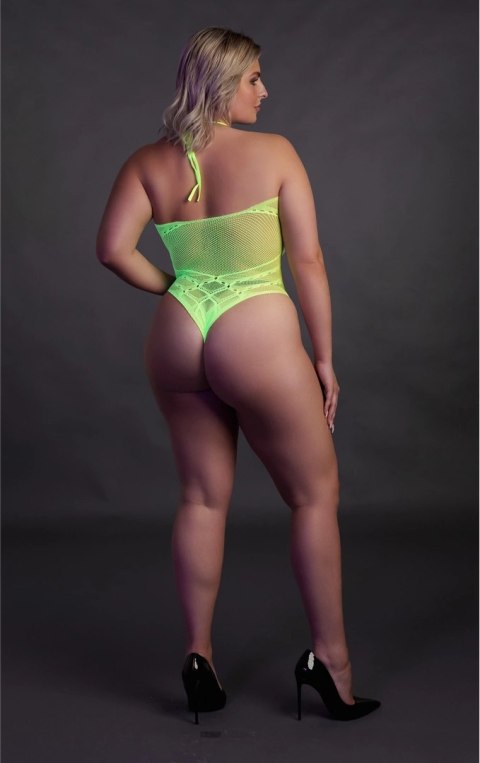 Body z dekoltem w szpic XL/XXXXL Ouch! by shots Ouch! by Shots Body z dekoltem w szpic XL/XXXXL Ouch! by shots Ouch! by Shots