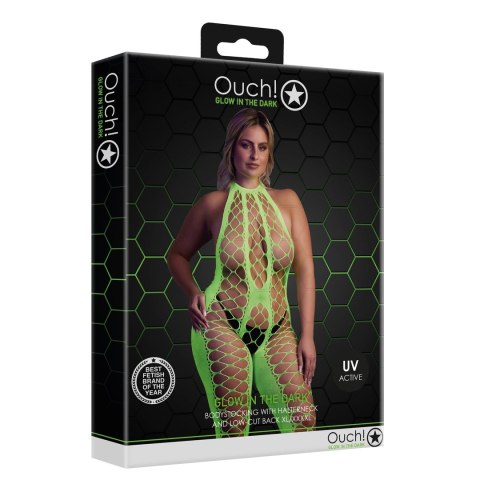 Bodystocking z dekoltem w szpic XL/XXXXL Ouch! by shots Ouch! by Shots Bodystocking z dekoltem w szpic XL/XXXXL Ouch! by shots Ouch! by Shots