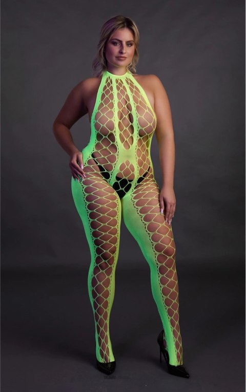 Bodystocking z dekoltem w szpic XL/XXXXL Ouch! by shots Ouch! by Shots Bodystocking z dekoltem w szpic XL/XXXXL Ouch! by shots Ouch! by Shots