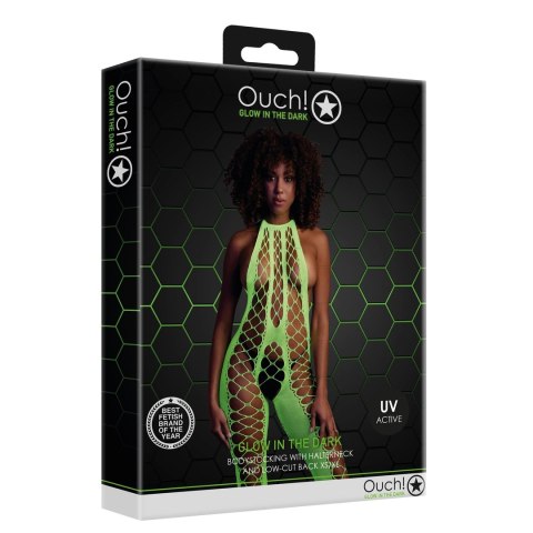 Bodystocking z dekoltem w szpic XS/L Ouch! by shots Ouch! by Shots Bodystocking z dekoltem w szpic XS/L Ouch! by shots Ouch! by Shots