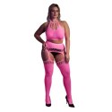 Dwuczęściowe body z krótkim topem i pończochami XL/XXXXL Ouch! by shots Ouch! by Shots