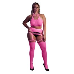 Dwuczęściowe body z krótkim topem i pończochami XL/XXXXL Ouch! by shots Ouch! by Shots