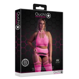 Dwuczęściowe body z krótkim topem i pończochami XL/XXXXL Ouch! by shots Ouch! by Shots