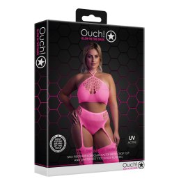 Dwuczęściowe body z krótkim topem i pończochami XL/XXXXL Ouch! by shots Ouch! by Shots