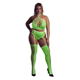 Dwuczęściowe body z krótkim topem i pończochami XL/XXXXL Ouch! by shots Ouch! by Shots
