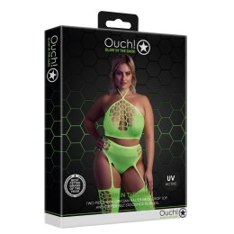 Dwuczęściowe body z krótkim topem i pończochami XL/XXXXL Ouch! by shots Ouch! by Shots
