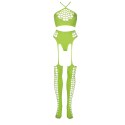 Dwuczęściowe body z krótkim topem i pończochami XL/XXXXL Ouch! by shots Ouch! by Shots