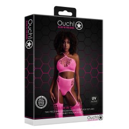 Dwuczęściowe body z krótkim topem i pończochami XS/L Ouch! by shots Ouch! by Shots